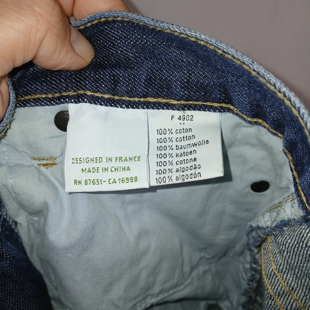 Lacoste Jeans Men's 42‎ Blue Denim Cotton Stretch Mid Rise Straight Leg 32x32